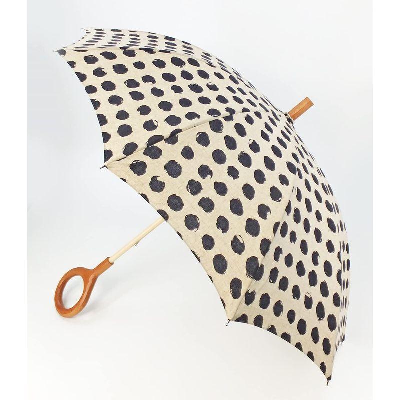 日/祝も発送 Sorcie Renom 【日本製】綿麻水玉 ドット ショート傘 丸