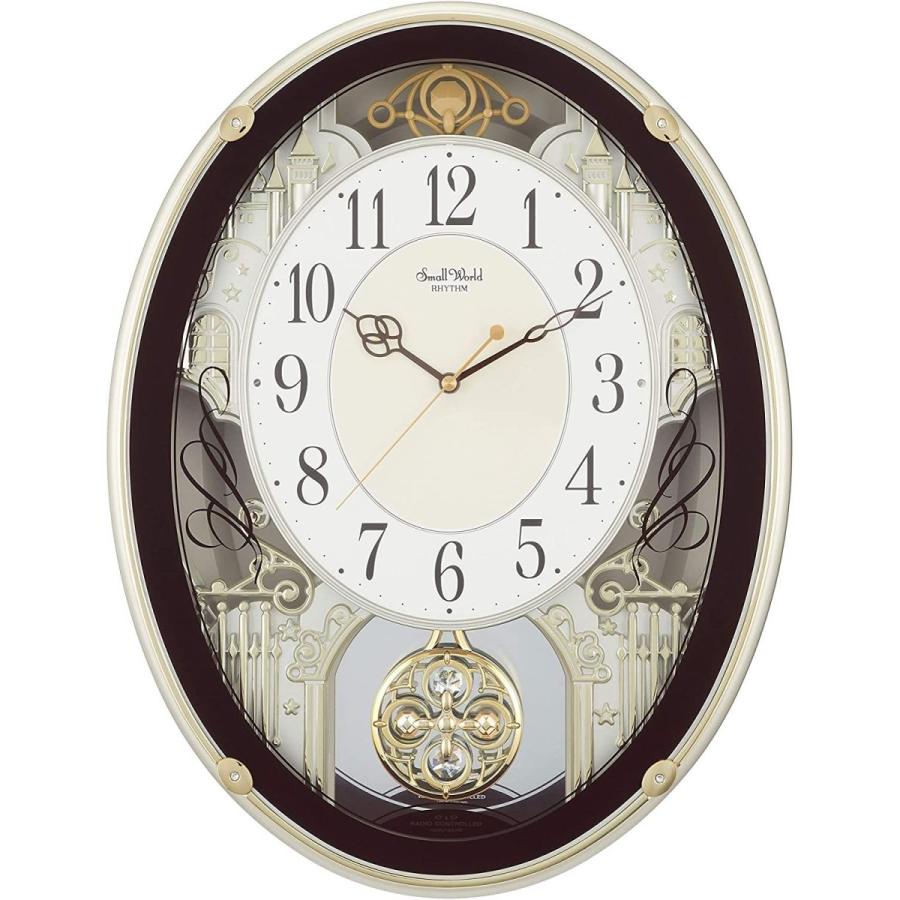 掛け時計 電波時計 からくり時計 メロディ付き スモールワールド