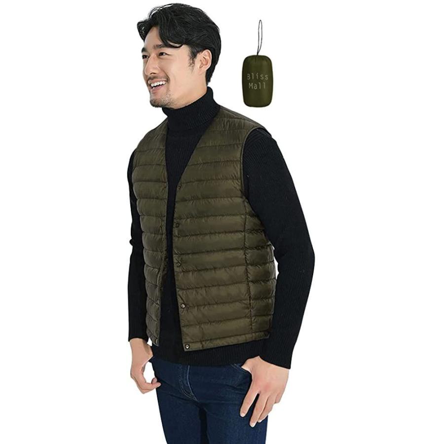 Bliss ダウンベスト メンズ 軽量 防寒 ウルトラライト ダウン ベスト 6色展開 1 Xl 襟なし アーミーグリーン Tomyzone 通販 Yahoo ショッピング