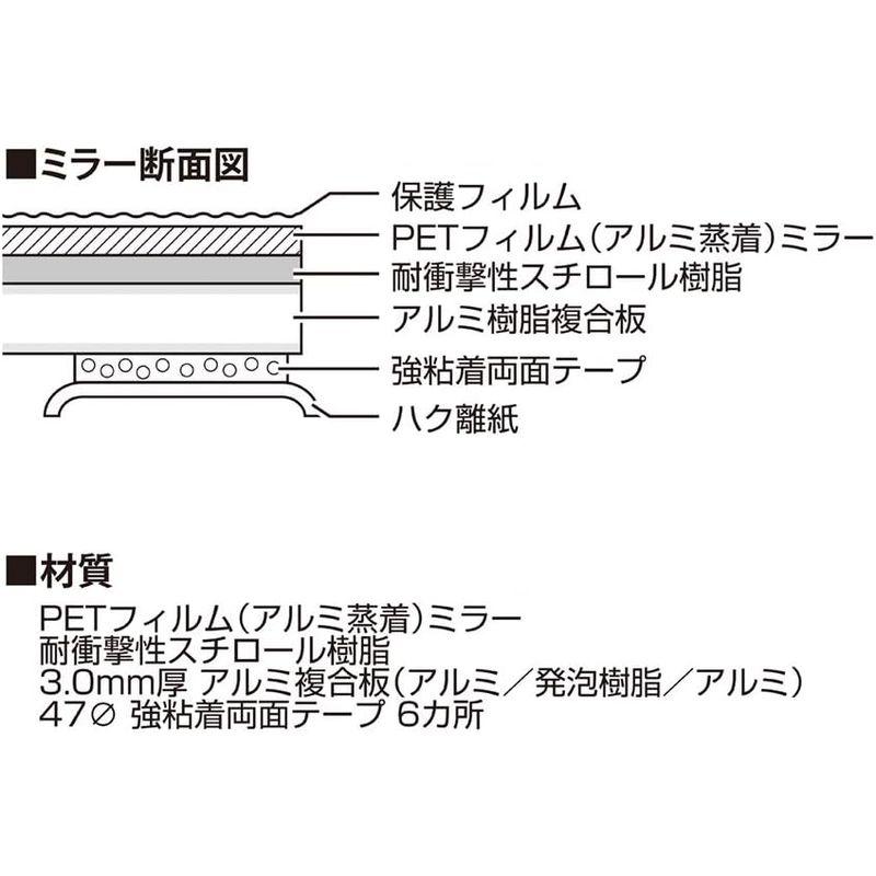 堀内鏡工業 姿見サイズ 安心・安全 割れないミラービッグ AM-59｜tomy-zone｜02