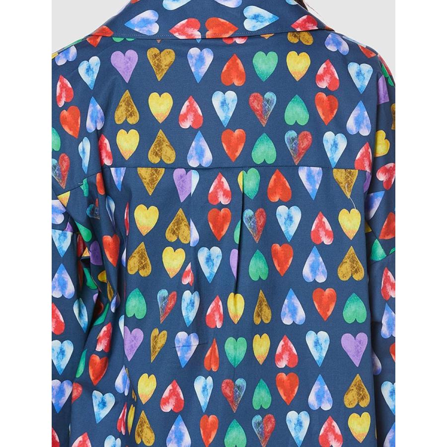ナラ カミーチェ カラフルハートプリントプルオーバー長袖シャツ 10-01-01-070 レディース ネイビー 日本 M (日本サイズ9 カミーチェ カラフルハートプリントプルオーバー長袖シャツ レディース ネイビー 日本 日本サイズ9