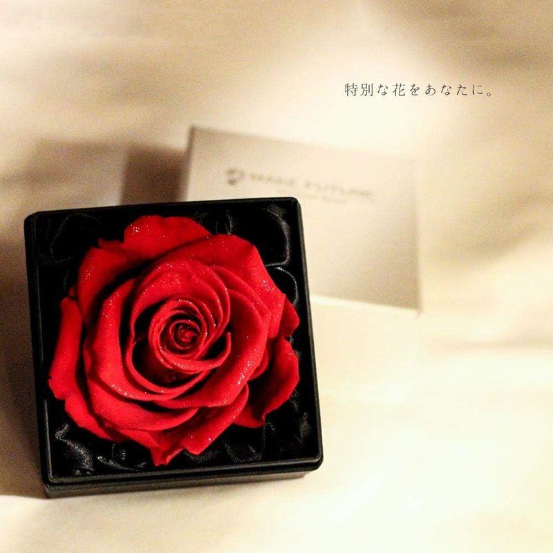 Makefuture Diamond Rose 9 プリザーブドフラワー 花 プロポーズ 薔薇 赤 一輪 フラワーボックス ブライトレッド｜tomy-zone｜05