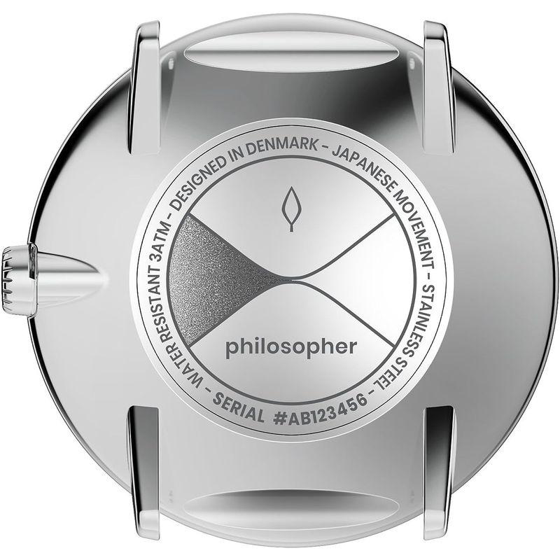 Nordgreen ノードグリーン Philosopherメンズのシルバー の北欧 デザイン腕時計 40mm ブラックレザーストラッ｜tomy-zone｜03