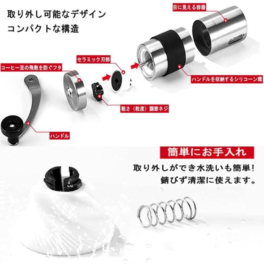 レビュー高評価の商品！HAOCOO コーヒーミル 手動 1- スリム