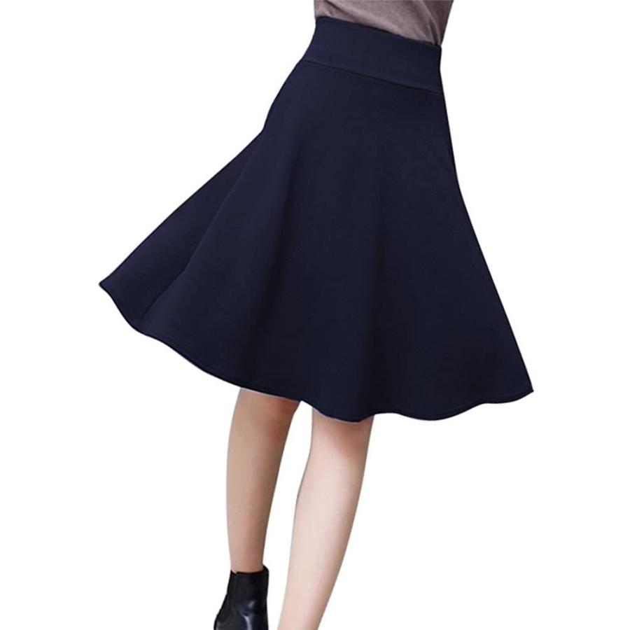 MONFUTUR(モンフチュール) スカート 膝丈 フレア デザイン レディース ネイビー M  :20210912020046-00485:tomyzone - 通販 - Yahoo!ショッピング