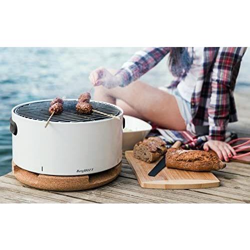 【セール中】BergHOFF TABLE BBQ ホワイト テーブルバーベキュー BergHOFF Leo Portable Tabletop Barbecue Charcoal Grill, White