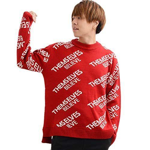 値引きする ビッグシルエット オーバーサイズ クルーネック セーター ニット ビッグニット トッ ペア お揃い