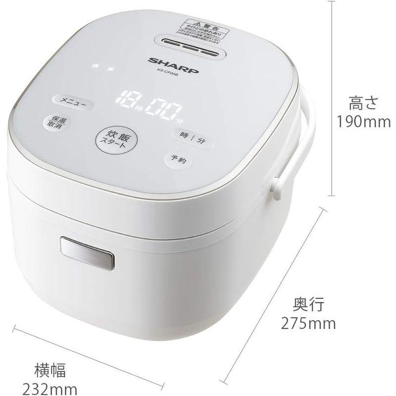 シャープ 炊飯器 マイコン 3合 パン調理機能 ホワイト KS-CF05B-W｜tomy-zone｜03