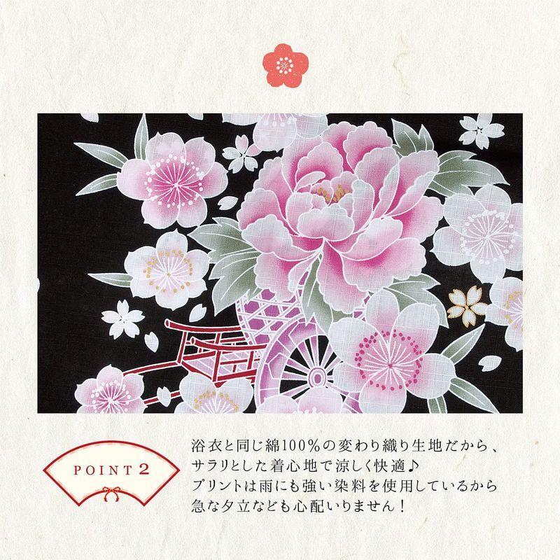 初回限定 1551bj 甚平 レディース 上下セット 綿100 涼しい ルームウェア お部屋着 パジャマ 浴衣柄 和柄 花車 黒 Lサイズ Justinlivesey Com