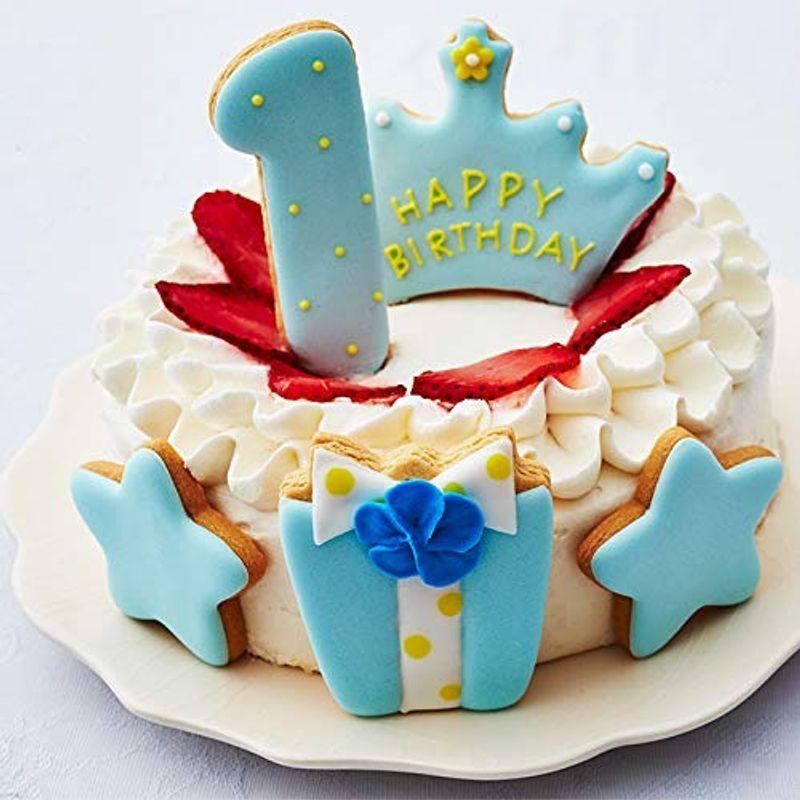 ファーストバースデーケーキ 1歳 誕生日 アイシングクッキー デコレーションケーキ バースデー ケーキスマッシュ ブルー 5号 Tomyzone 通販 Yahoo ショッピング
