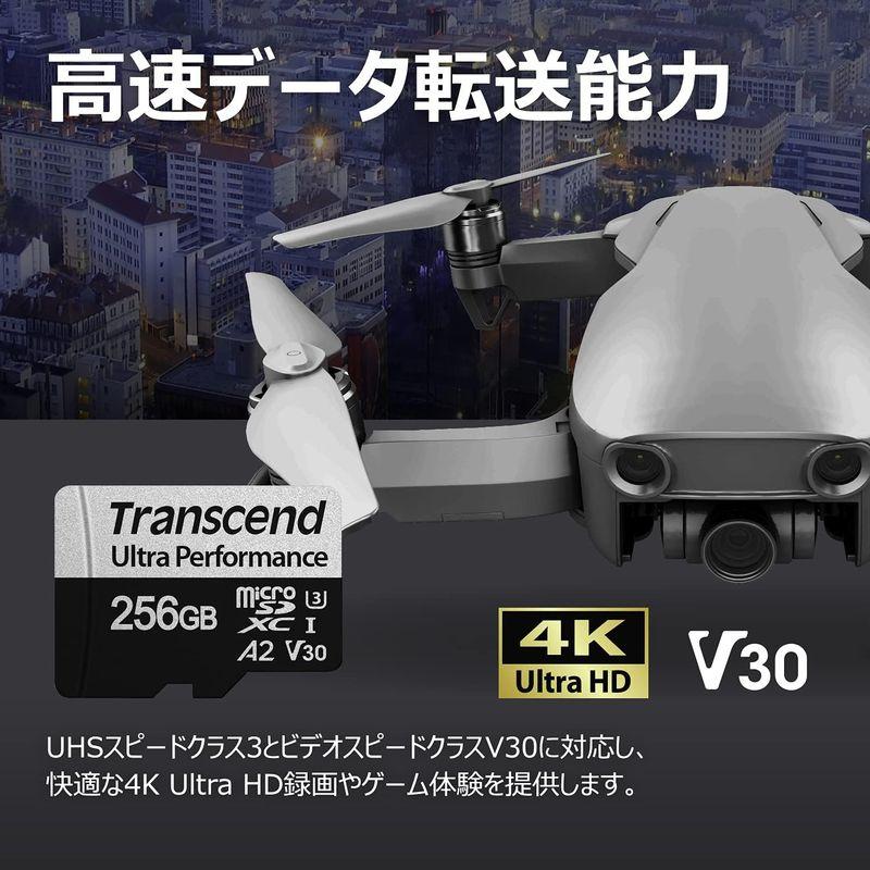 トランセンド ウルトラパフォーマンス microSDカード 256GB UHS-I U3 V30 A2 Class10 SDカード変換アダプ｜tomy-zone｜05