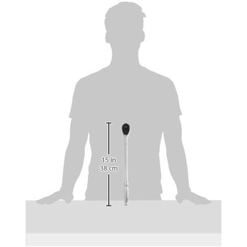 京都機械工具(KTC) ロングラチェットハンドル 12.7mm (1/2インチ) BR4L-H ブラック｜tomy-zone｜02
