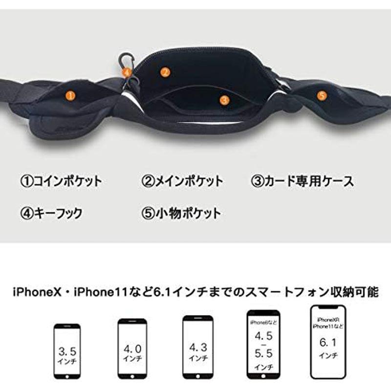 PYFK ランニングポーチ 軽量 防水 揺れない ウエストポーチ iPhone スマホ対応 ランニング ポーチ 薄型 おしゃれ メンズ レデ｜tomy-zone｜14