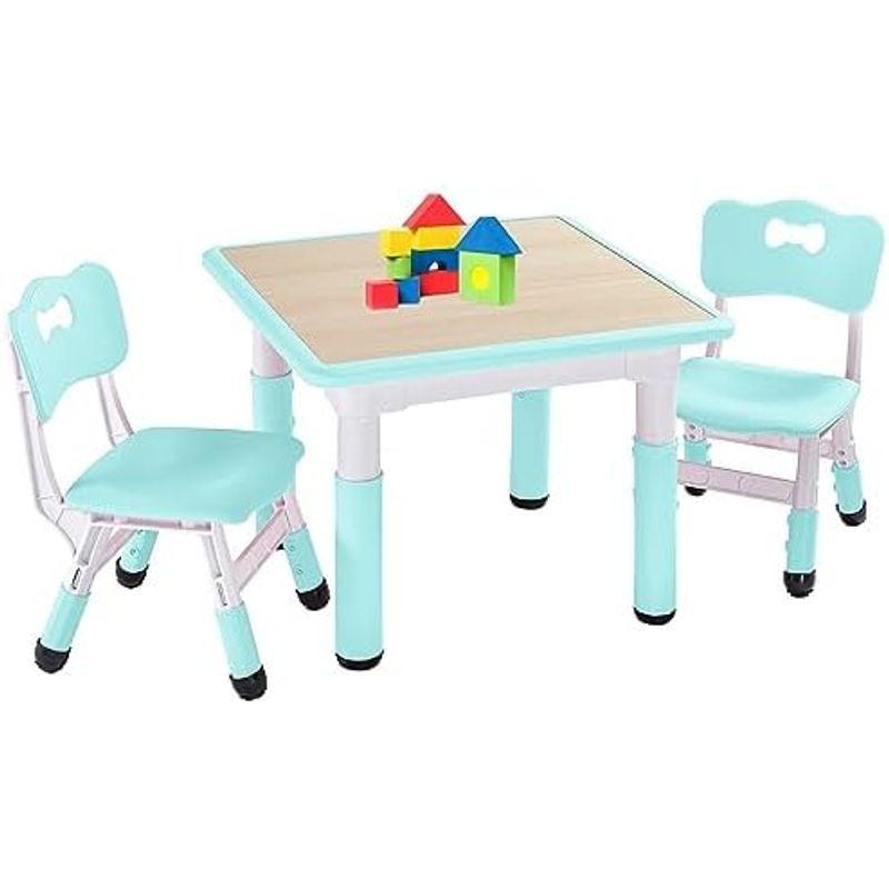 FUNLIO キッズテーブルと椅子2脚セット 高さ調節可能な子供用テーブルとチェアセット 3?8歳用 拭きやすい 学習/絵かき/ダイニング｜tomy-zone｜20