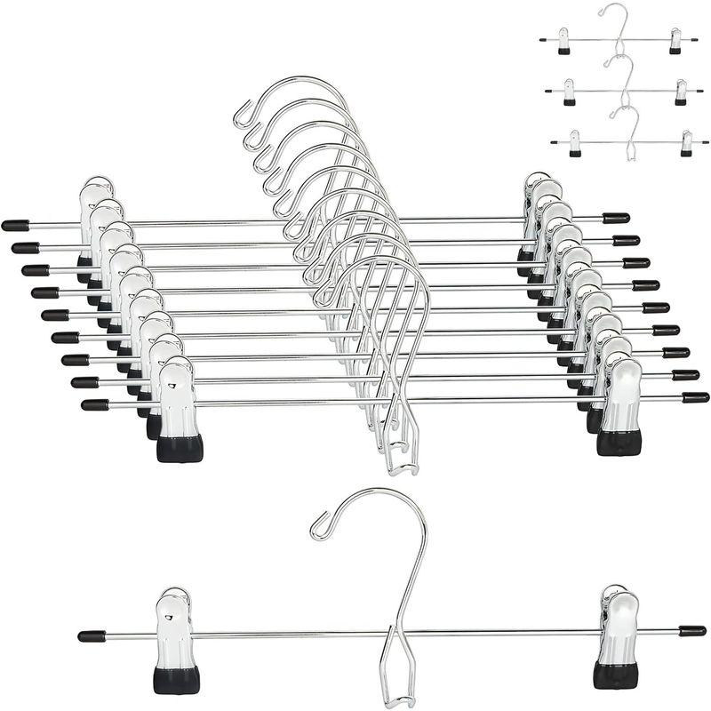 DOIOWN スカートハンガー ズボンハンガー 15本組 ハンガー ステンレス すべらない 収納 省スペース かたくずれ防止 連結式 クロー｜tomy-zone｜07