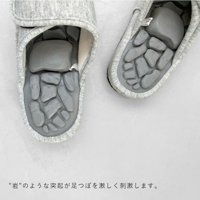 健康サンダル 足ツボ からだにい岩(いわ) グレー ブラック Mサイズ