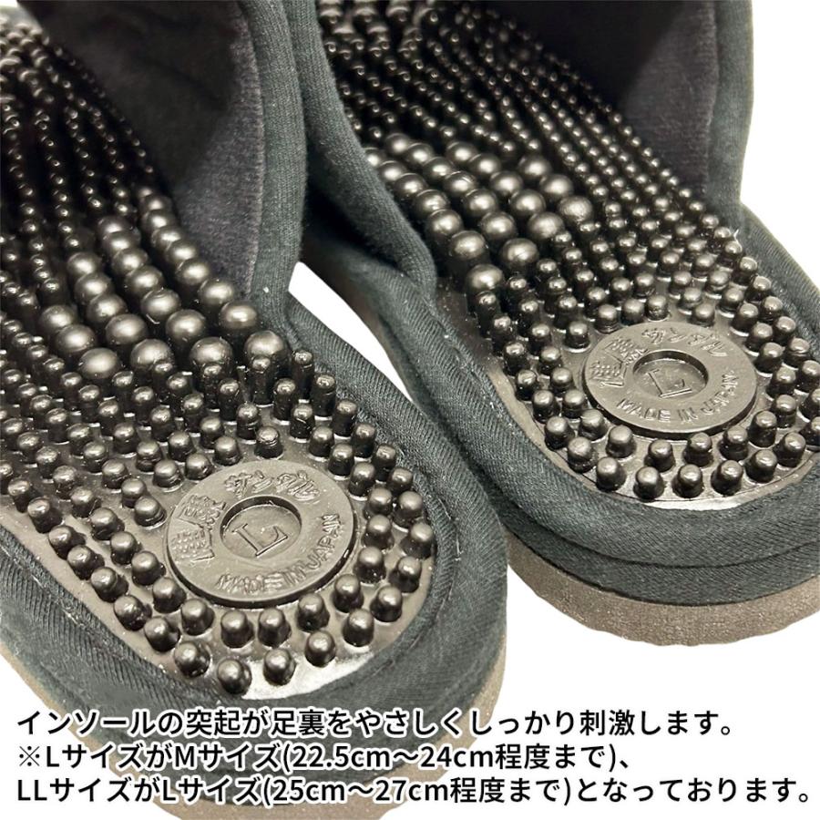 健康スリッパ 健康サンダル 日本製 シンプル グレー ブラック 黒