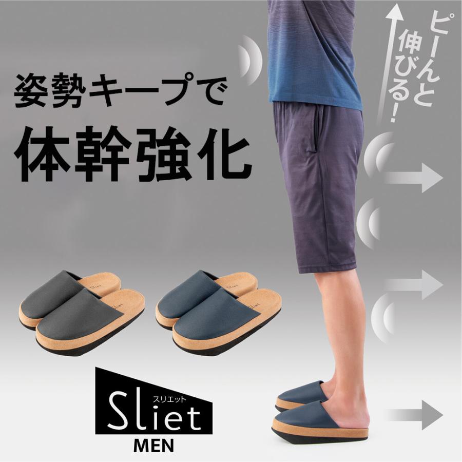 健康スリッパ 体幹を整えるスリッパ Sliet スリエット For MEN 体幹トレーニング スリッパ 体幹 エクササイズ トレーニング 室内 メンズ | アルファックス