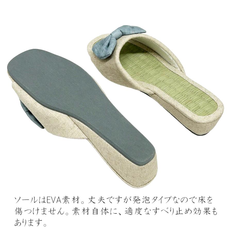 ヒールスリッパ 畳 麻 日本製 TATAMI RIBBON タタミ リボン