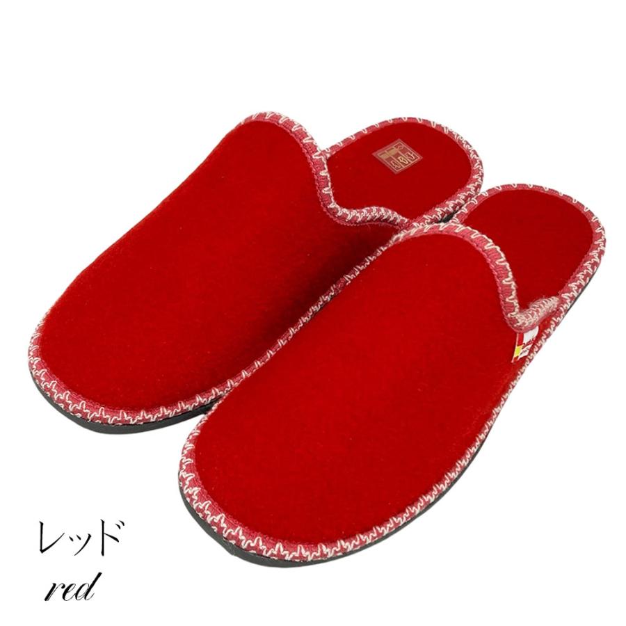 スリッパ レディース インポート 軽い あったか 冬 防寒フェルト ボア