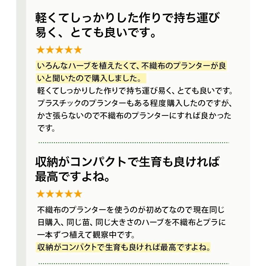 不織布プランター 10ガロン 5個入り フェルトプランター 植木鉢 13号 不織布ポット 幅39cm×高さ30cm 36リットル FORESIA |  | 11