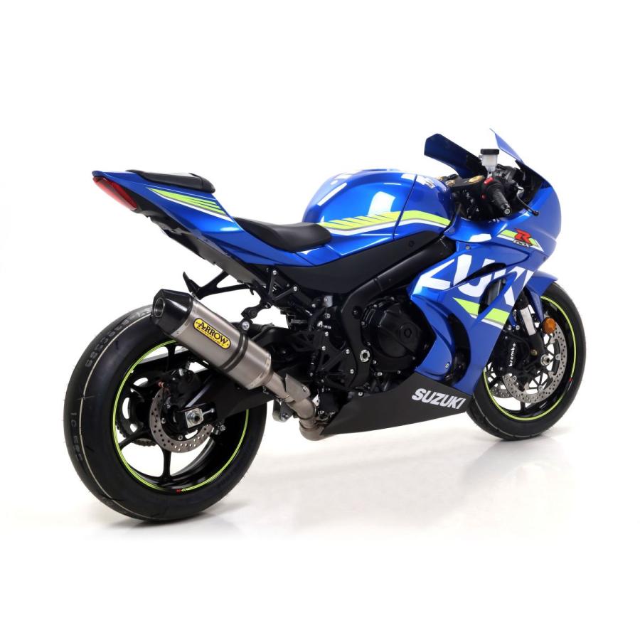 Arrow GSX-R1000/R 2017-2021 フルエキゾーストマフラー Competition ステンレスエキパイ チタン/カーボンエンド 71160CKR_2