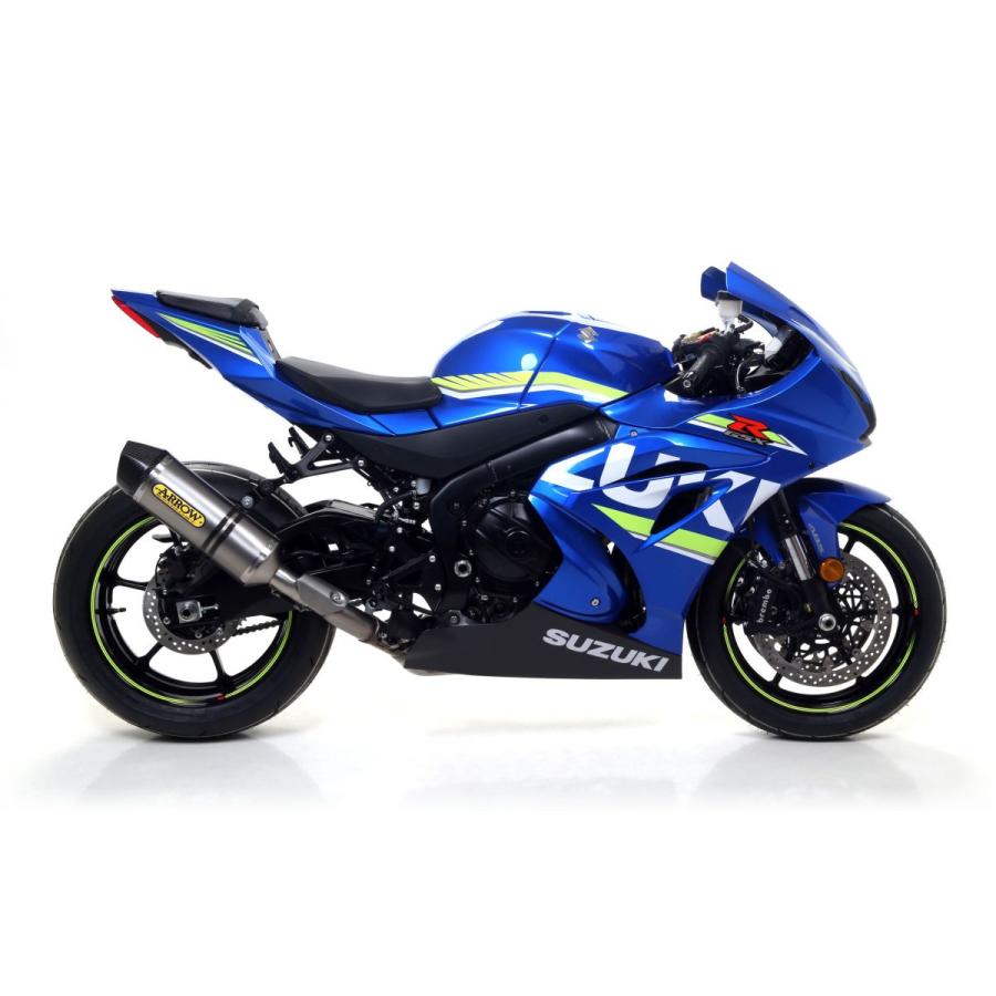 Arrow GSX-R1000/R 2017-2021 フルエキゾーストマフラー Competition ステンレスエキパイ チタン/カーボンエンド 71160CKR_3