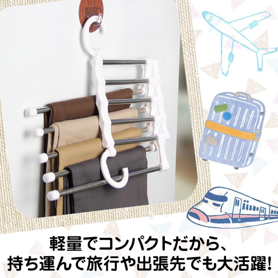 スラックスハンガー 5連 パンツ ズボン 収納 折り畳み クローゼット スッキリ 便利 Home Slackshanger となりのお店や 通販 Yahoo ショッピング
