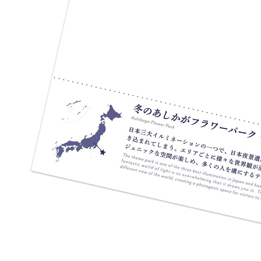 日本の絶景ポストカード 〜冬〜 冬のあしかがフラワーパーク/栃木 pas-pol パスポル zekkei_202210 旅 旅行 ハガキ 景色 JPC-114｜tonary｜04