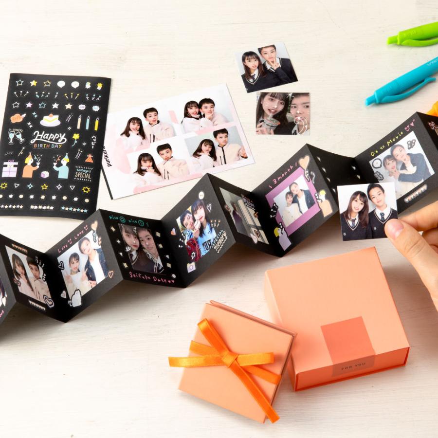 Block Album デコレーションシール ブロックアルバム用 手作り 簡単 貼る タイプ台紙 小さい ミニ プレゼント 送別 プリクラ 彼氏 彼女 贈り物 思い出 Ghad Ghad いろはショップオンライン 通販 Yahoo ショッピング