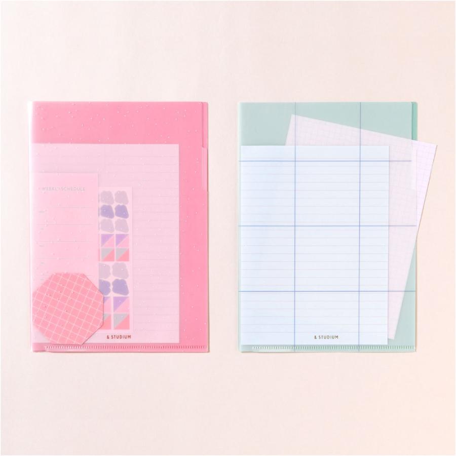 ポケットファイル クリアファイル ケース スタディプランナー