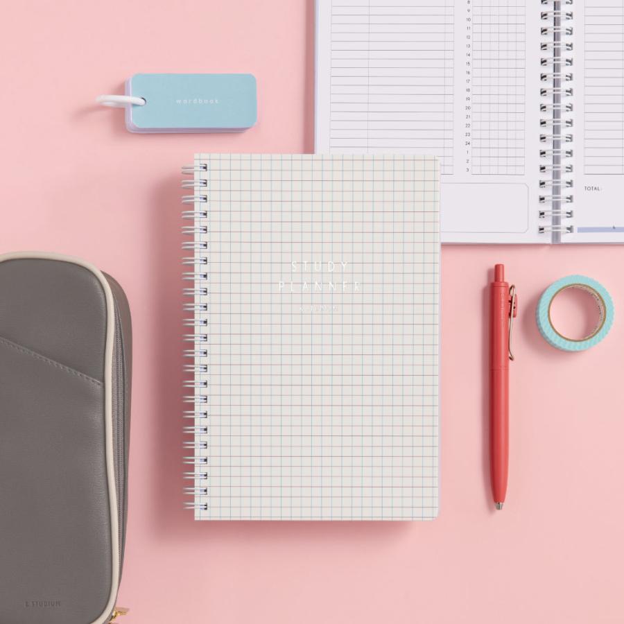 スタディプランナー デイリー チェック柄 ノート 勉強用手帳