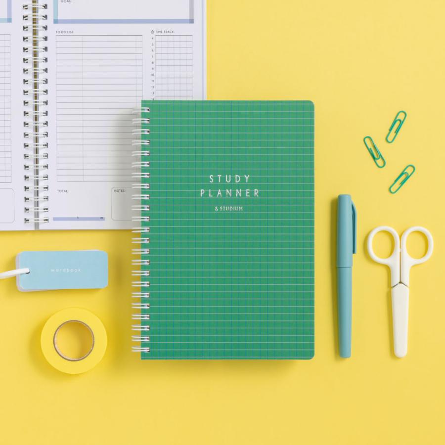 スタディプランナー デイリー チェック柄 ノート 勉強用手帳