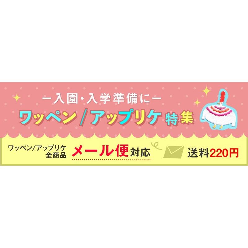 ワッペン 刺繍 アイロン接着 ひらがな お名前 おなまえ 女の子 男の子 手芸 入園 入学 シール アップリケ メール便可 キャラクター hhq｜tonary｜24