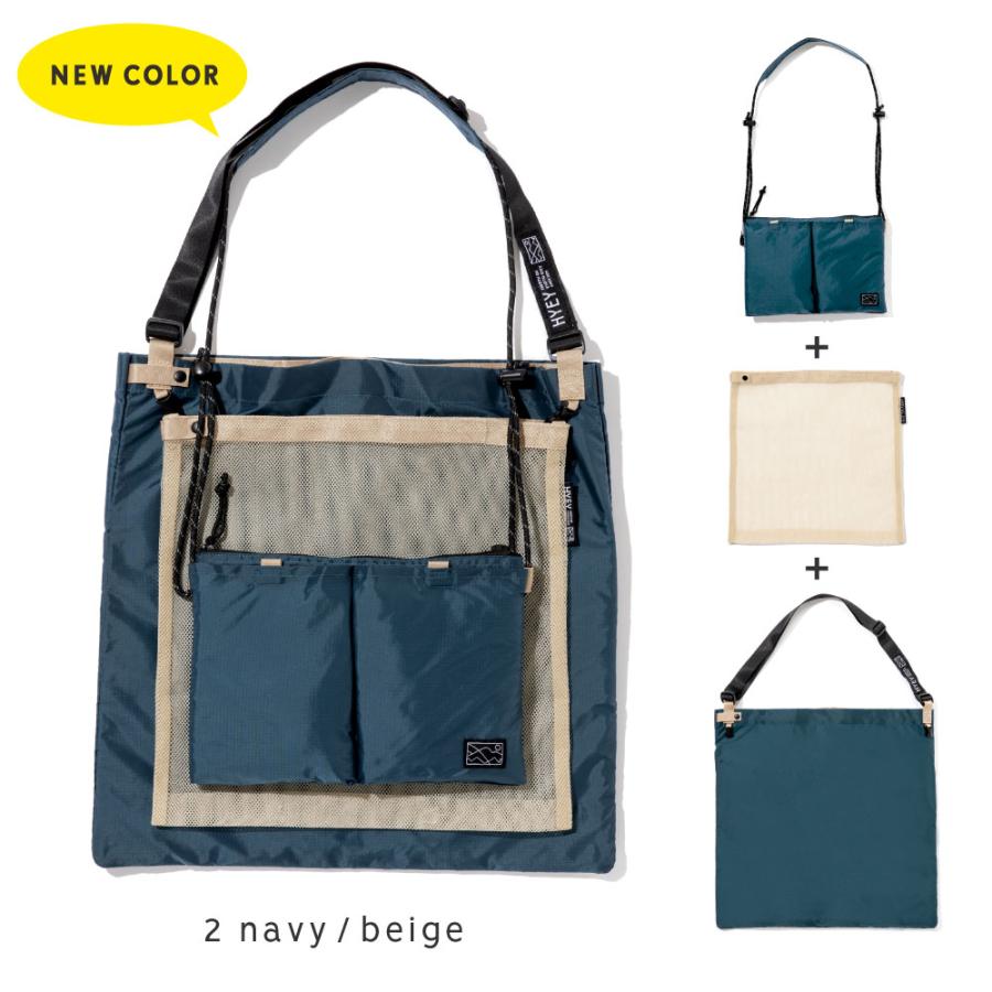 サコッシュ 3way ショルダーバッグ フェス 小さめ 大容量 レディース メンズ 斜めがけ アウトドア トリオバッグ HYEY TRIO BAG htb｜tonary｜20