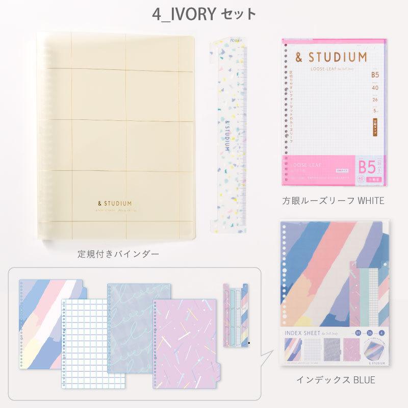 バインダー B5 ルーズリーフ インデックス セット 方眼 大人可愛い Studium スタディプランナー Study Planner Stuplaset 10 Stuplaset 10 いろはショップオンライン 通販 Yahoo ショッピング