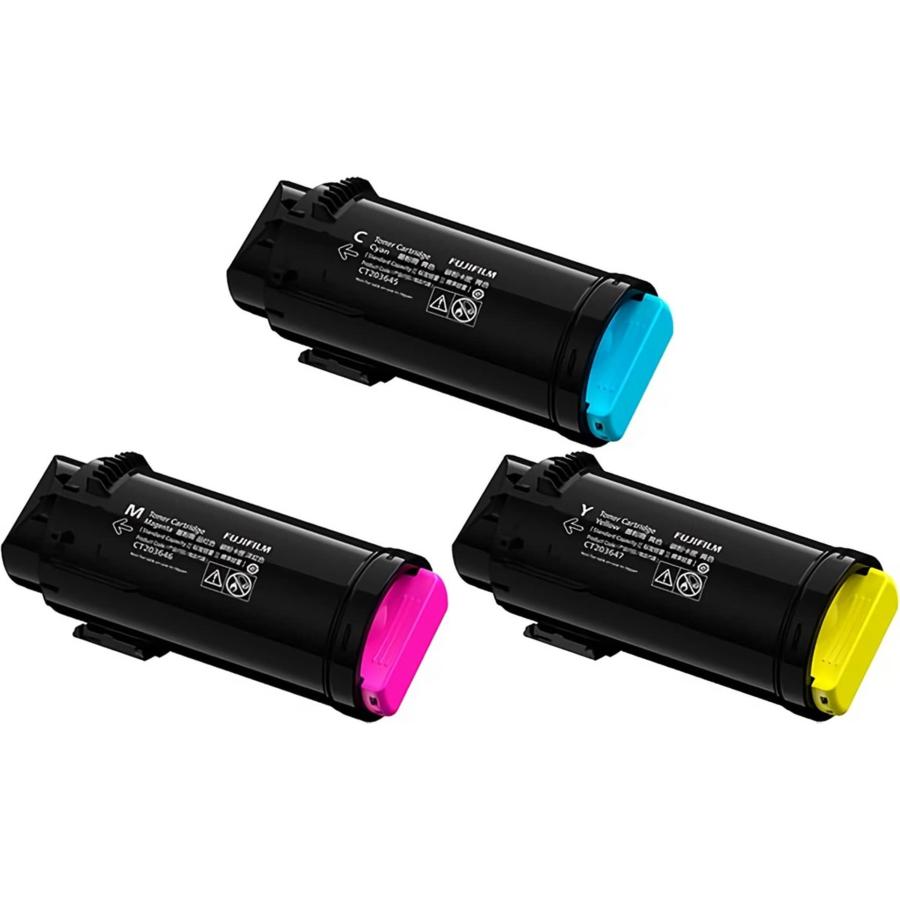 FUJI Xeroxトナーセット イエロー、シアン×２　マゼンタ、ブラック×１他 FUJIFILM（フジフイルム） (旧 富士ゼロックス) CT203657-659 3色