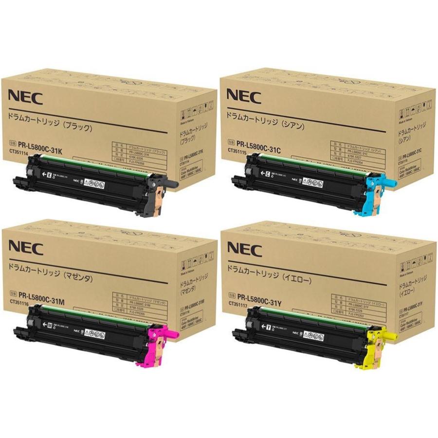 NEC PR-L5800C-31 4色セット (ブラック シアン マゼンタ イエロー 