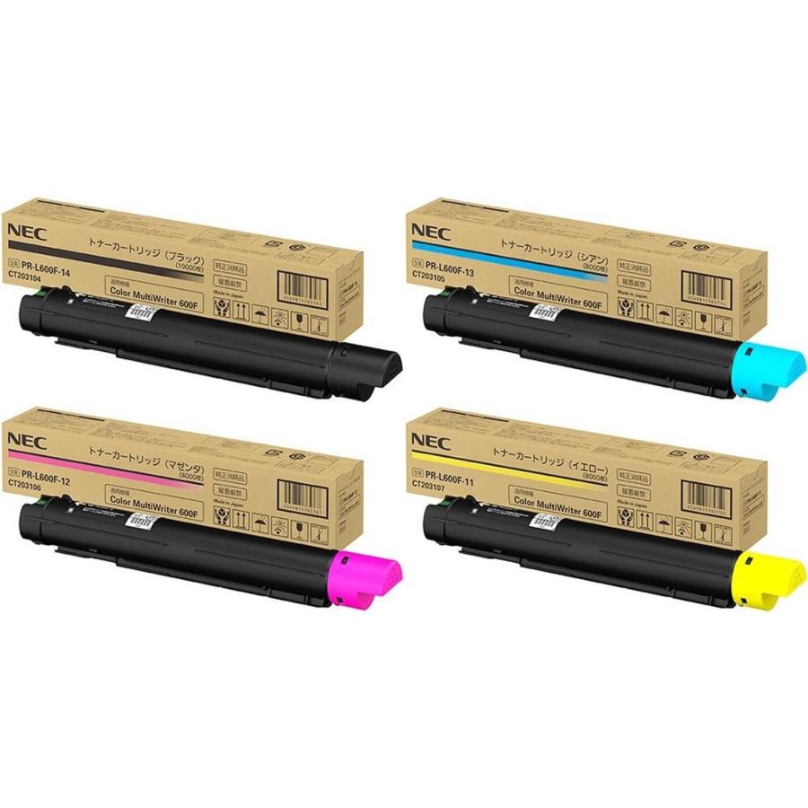 NEC PR-L600F-14 / 13 12 11 4色セット (ブラック シアン NEC PR-L600F-14 / 13 12 11 4色セット (ブラック シアン