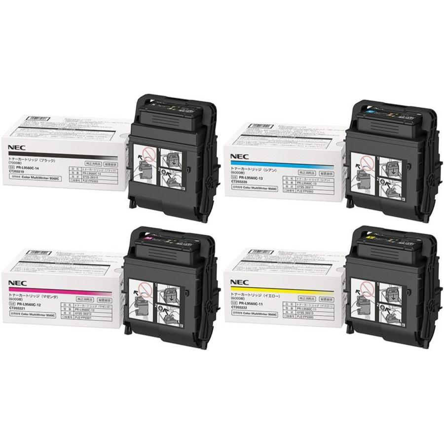 NEC PR-L9560C-14 / 13 12 11 4色セット (ブラック シアン NEC PR-L9560C-14 / 13 12 11 4色セット (ブラック シアン
