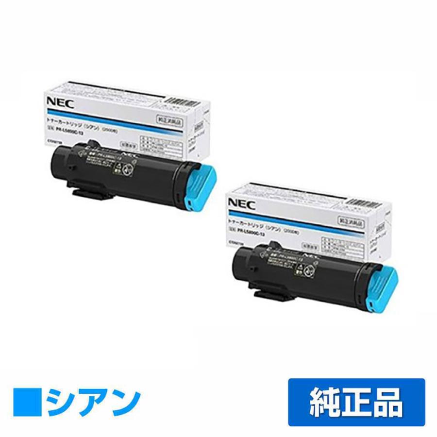 NEC NEC PR-L5800C-13トナーカートリッジ シアン/青2本 純正 PR-L5800C
