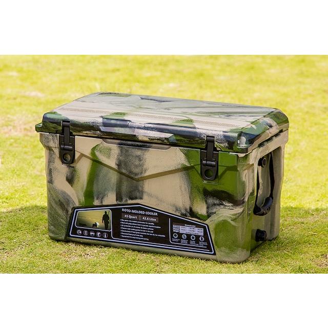 ハードクーラーボックス 42.6L アーミーカモ pegoo HardCoolerBox 45QT AC 保冷 アウトドア キャンプ BBQ_1