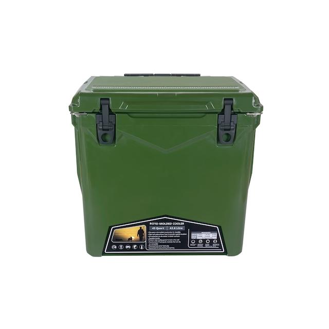 ハードクーラーボックス タイヤ付き 42.6L アーミーグリーン pegoo HardCoolerBox TOW 45QT AG 保冷 アウトドア キャンプ BBQ_1
