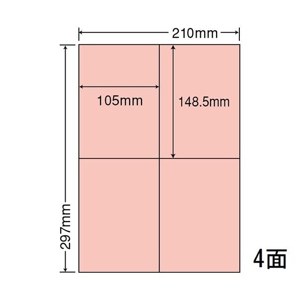 （まとめ買い）CL-50FHR レッド A4サイズカラーラベル 再剥離 10ケース 5000シート マルチタイプ 管理ラベル 東洋印刷