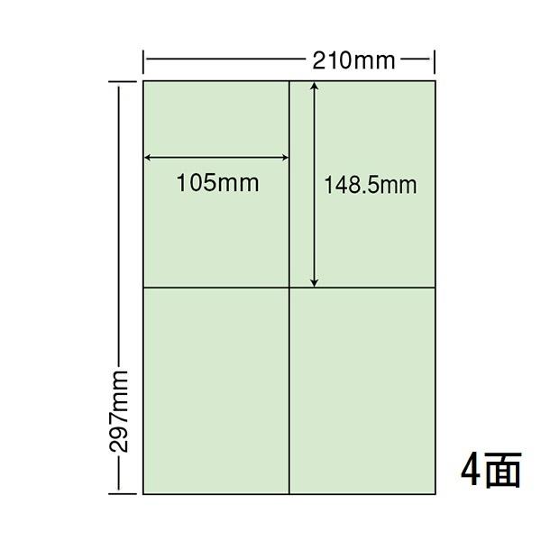 CL-50G グリーン A4サイズカラーラベル 500シート マルチタイプ 管理ラベル 東洋印刷