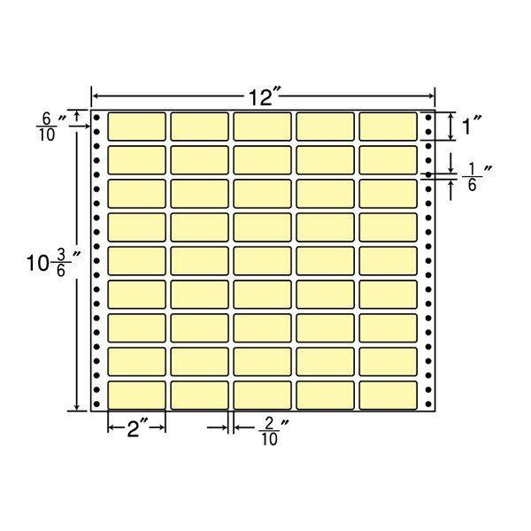 （まとめ買い）M12CY　イエロー　ナナフォーム　ラベル　5000折　東洋印刷　カラーシリーズ　10ケース