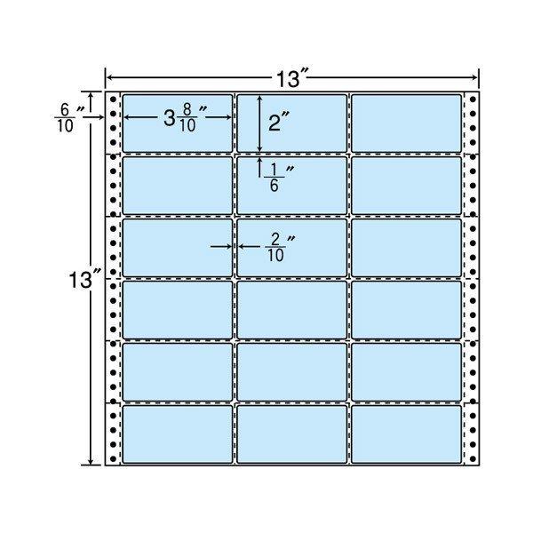 （まとめ買い）M13AB ブルー ナナフォーム カラーシリーズ 4ケース 2000折 ラベル 東洋印刷