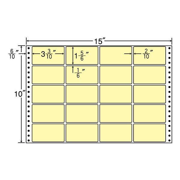 （まとめ買い）M15EY イエロー ナナフォーム カラーシリーズ 6ケース 3000折 ラベル 東洋印刷
