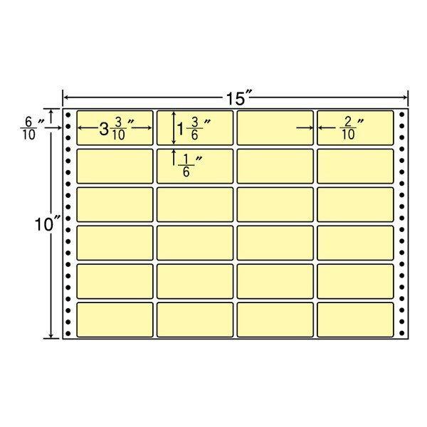 （まとめ買い）M15FY イエロー ナナフォーム カラーシリーズ 6ケース 3000折 ラベル 東洋印刷