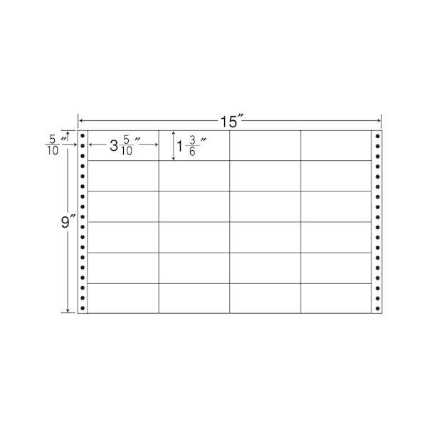 （まとめ買い）M15H ナナフォーム Mタイプ 10ケース 5000折 連続ラベル 剥離紙白 東洋印刷